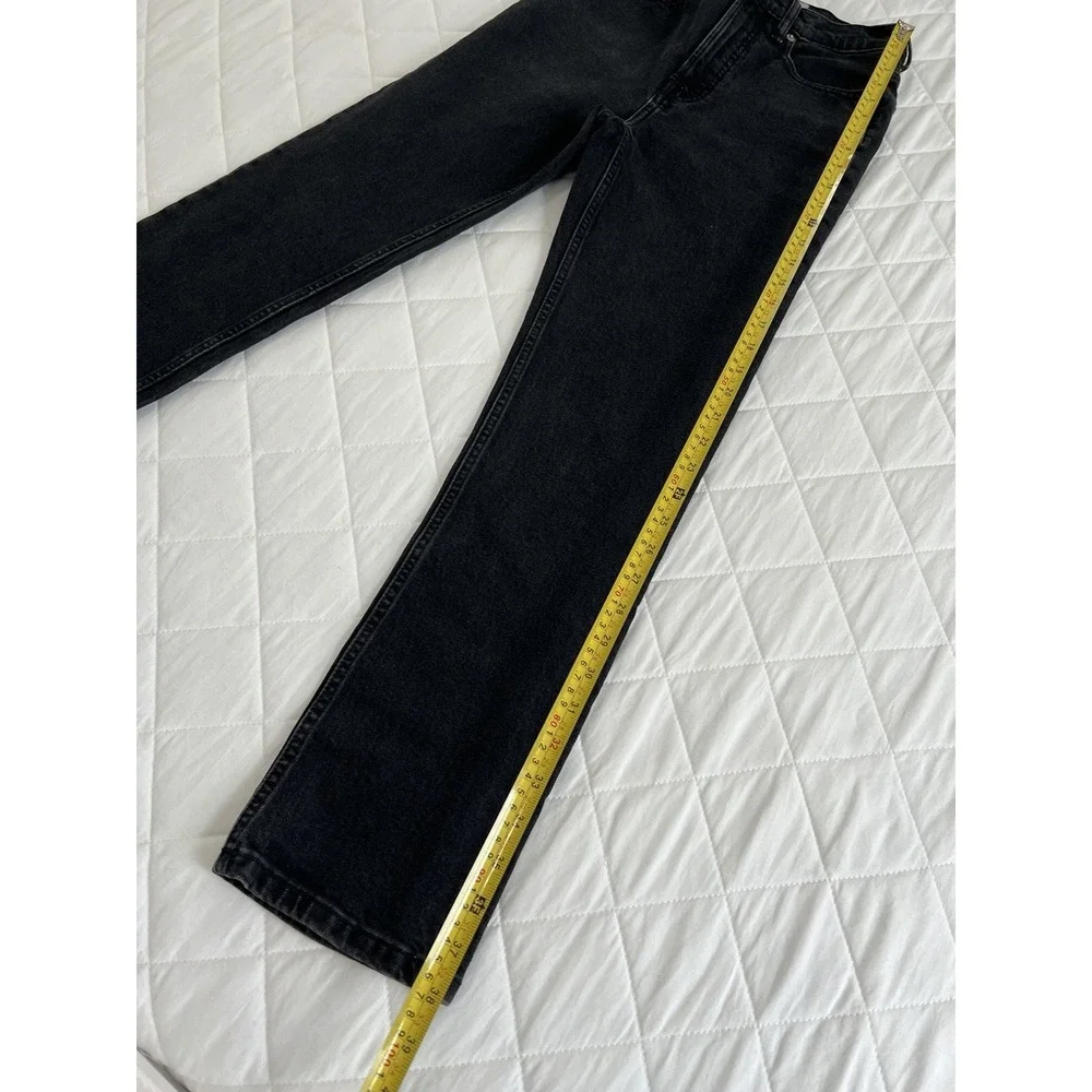 Everlane Way High Slim Jeans 25 Short Black Straight Leg Minimalist Quiet Luxury
